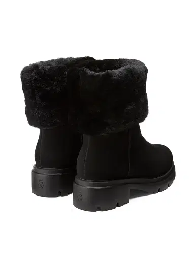 Stuart Weitzman Women's Hudson 50MM Shearling Booties - Black | Thumbnail 3 Stuart Weitzman Women's Hudson 50MM Shearling Booties - Black | Thumbnail 3