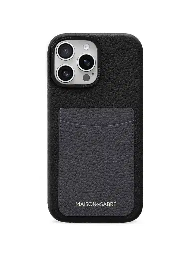 MAISON de SABRÉ Card Phone Case (iPhone 16 Pro Max) - Graphite Caviar | Thumbnail 1 MAISON de SABRÉ Card Phone Case (iPhone 16 Pro Max) - Graphite Caviar | Thumbnail 1