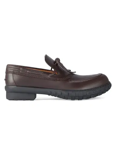 Givenchy Men's Echo Boat Shoes in Leather - Dark Brown | Thumbnail 1 Givenchy Men's Echo Boat Shoes in Leather - Dark Brown | Thumbnail 1