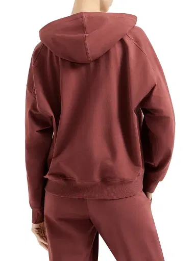Brunello Cucinelli Women's Stretch Cotton Lightweight French Terry Hooded Sweatshirt - Pink | Thumbnail 15 Brunello Cucinelli Women's Stretch Cotton Lightweight French Terry Hooded Sweatshirt - Pink | Thumbnail 15