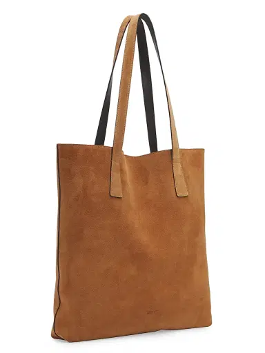 Versace Men's La Medusa Suede Tote - Cognac Gold | Thumbnail 3 Versace Men's La Medusa Suede Tote - Cognac Gold | Thumbnail 3