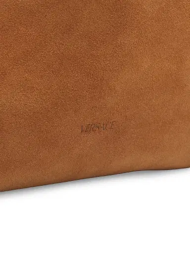 Versace Men's La Medusa Suede Tote - Cognac Gold | Thumbnail 6 Versace Men's La Medusa Suede Tote - Cognac Gold | Thumbnail 6