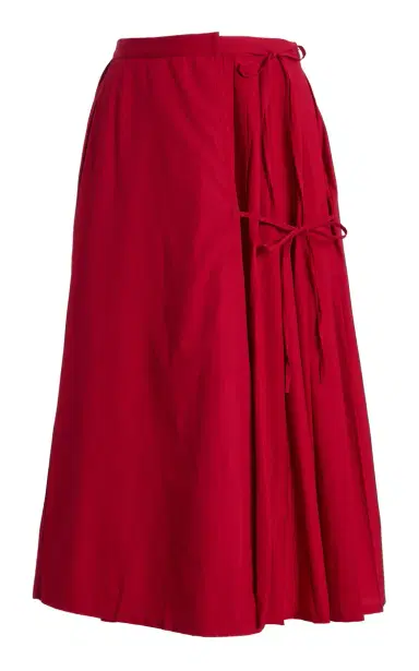 Marlies Grace Exclusive Lou Lou Cotton Midi Tie Skirt | Thumbnail 1 Marlies Grace Exclusive Lou Lou Cotton Midi Tie Skirt | Thumbnail 1