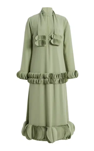 Alexis Zuella Ruffled Crepe Midi Dress | Thumbnail 8 Alexis Zuella Ruffled Crepe Midi Dress | Thumbnail 8