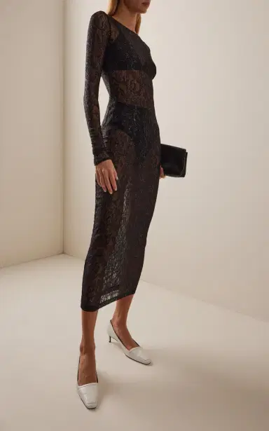 Wardrobe.NYC Lace Dress Midi | Thumbnail 2 Wardrobe.NYC Lace Dress Midi | Thumbnail 2