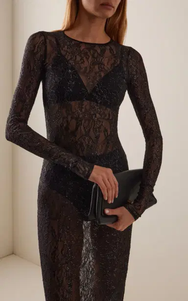 Wardrobe.NYC Lace Dress Midi | Thumbnail 3 Wardrobe.NYC Lace Dress Midi | Thumbnail 3