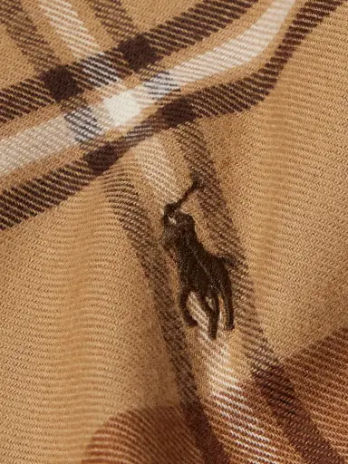 Polo Ralph Lauren Button-Down Collar Logo-Embroidered Checked Cotton-Blend Twill Shirt - Men | Thumbnail 5 Polo Ralph Lauren Button-Down Collar Logo-Embroidered Checked Cotton-Blend Twill Shirt - Men | Thumbnail 5