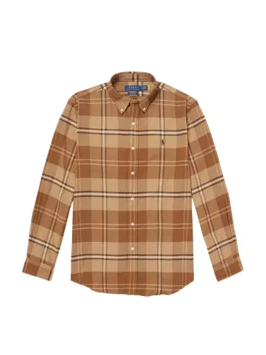 Polo Ralph Lauren Button-Down Collar Logo-Embroidered Checked Cotton-Blend Twill Shirt - Men | Thumbnail 1 Polo Ralph Lauren Button-Down Collar Logo-Embroidered Checked Cotton-Blend Twill Shirt - Men | Thumbnail 1