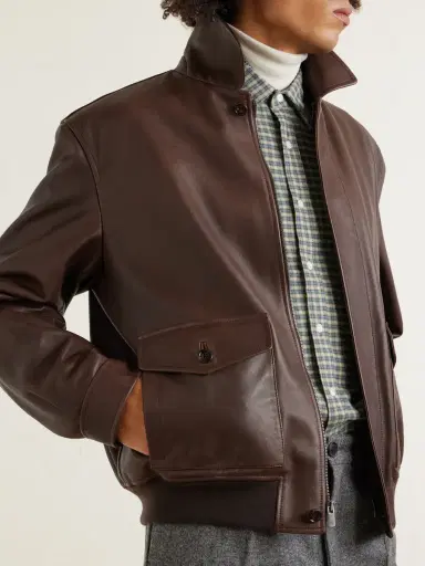 Ralph Lauren Purple Label Leather Bomber Jacket - Men | Thumbnail 5 Ralph Lauren Purple Label Leather Bomber Jacket - Men | Thumbnail 5