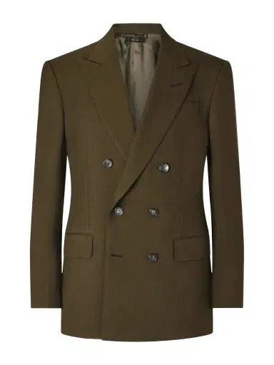 Tom Ford Slim-Fit Double-Breasted Wool, Cashmere and Silk-Blend Blazer - Men | Thumbnail 1 Tom Ford Slim-Fit Double-Breasted Wool, Cashmere and Silk-Blend Blazer - Men | Thumbnail 1