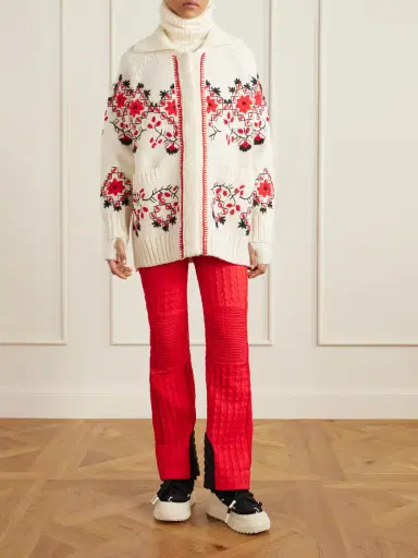 Moncler Grenoble Embroidered Wool-blend Cardigan | Thumbnail 2 Moncler Grenoble Embroidered Wool-blend Cardigan | Thumbnail 2