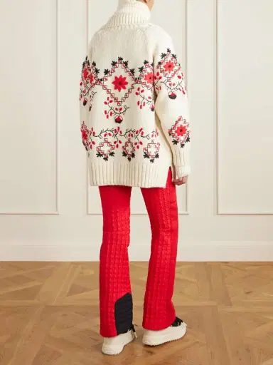Moncler Grenoble Embroidered Wool-blend Cardigan | Thumbnail 3 Moncler Grenoble Embroidered Wool-blend Cardigan | Thumbnail 3