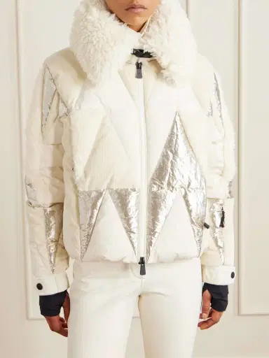 Moncler Grenoble Pamiers Paneled Quilted Wool-blend Fleece-and Cotton-corduroy Down Ski Jacket | Thumbnail 3 Moncler Grenoble Pamiers Paneled Quilted Wool-blend Fleece-and Cotton-corduroy Down Ski Jacket | Thumbnail 3