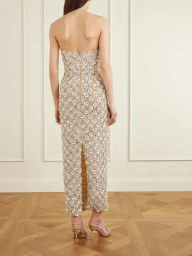 Oscar de la Renta Embellished Tulle Bustier Gown | Thumbnail 4 Oscar de la Renta Embellished Tulle Bustier Gown | Thumbnail 4