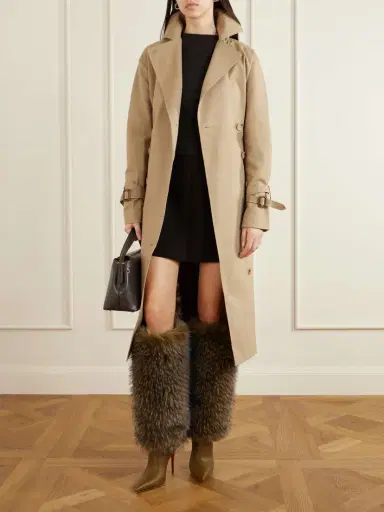 Christian Louboutin Yangzee 100 Plush And Leather Knee Boots | Thumbnail 4 Christian Louboutin Yangzee 100 Plush And Leather Knee Boots | Thumbnail 4