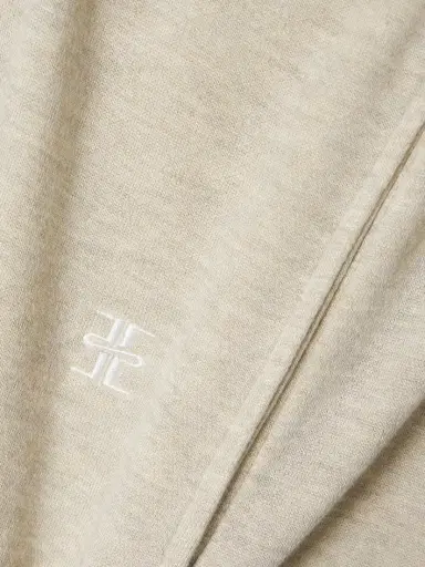 ÉTERNE Embroidered French Cotton-blend Terry Wide-leg Sweatpants | Thumbnail 4 ÉTERNE Embroidered French Cotton-blend Terry Wide-leg Sweatpants | Thumbnail 4