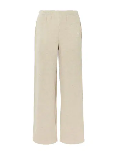 ÉTERNE Embroidered French Cotton-blend Terry Wide-leg Sweatpants | Thumbnail 1 ÉTERNE Embroidered French Cotton-blend Terry Wide-leg Sweatpants | Thumbnail 1