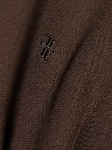ÉTERNE Embroidered French Cotton And Modal-blend Terry Half-zip Sweatshirt | Thumbnail 4 ÉTERNE Embroidered French Cotton And Modal-blend Terry Half-zip Sweatshirt | Thumbnail 4