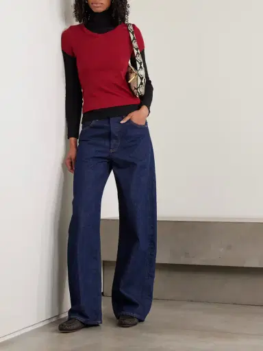 FLORE FLORE Dinah Ribbed Organic Cotton-jersey Turtleneck Top | Thumbnail 2 FLORE FLORE Dinah Ribbed Organic Cotton-jersey Turtleneck Top | Thumbnail 2