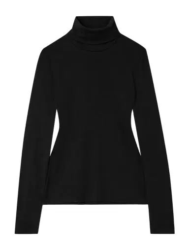 FLORE FLORE Dinah Ribbed Organic Cotton-jersey Turtleneck Top | Thumbnail 1 FLORE FLORE Dinah Ribbed Organic Cotton-jersey Turtleneck Top | Thumbnail 1
