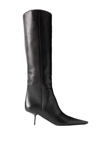 Saint Laurent Victoire Leather Knee Boots | Thumbnail 1 Saint Laurent Victoire Leather Knee Boots | Thumbnail 1