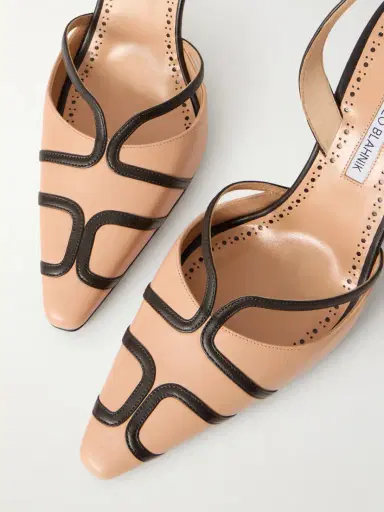 Manolo Blahnik Sarto 90 Two-tone Leather Slingback Pumps | Thumbnail 5 Manolo Blahnik Sarto 90 Two-tone Leather Slingback Pumps | Thumbnail 5