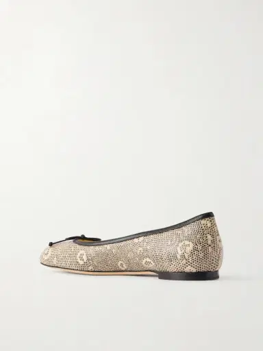 Manolo Blahnik Veralli Lizard-effect Leather Ballet Flats | Thumbnail 3 Manolo Blahnik Veralli Lizard-effect Leather Ballet Flats | Thumbnail 3