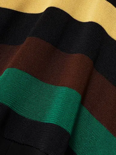 Saint Laurent Striped Crepe-jersey Maxi Dress | Thumbnail 4 Saint Laurent Striped Crepe-jersey Maxi Dress | Thumbnail 4