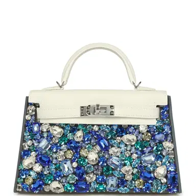 Madison Avenue Couture Bag Bestie x LeBag Paris Blue Ocean Treasure Swarovski Crystal Cover | Thumbnail 1 Madison Avenue Couture Bag Bestie x LeBag Paris Blue Ocean Treasure Swarovski Crystal Cover | Thumbnail 1