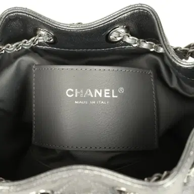 Chanel Chanel Mini 25 Hobo Bag Anthracite Metallic Caviar Silver Hardware | Thumbnail 9 Chanel Chanel Mini 25 Hobo Bag Anthracite Metallic Caviar Silver Hardware | Thumbnail 9