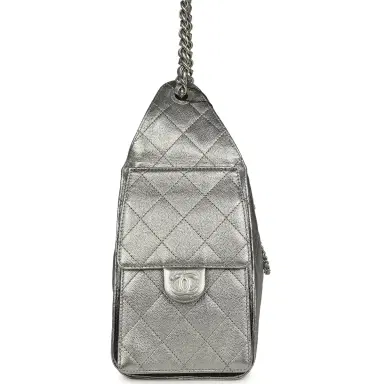 Chanel Chanel Small 25 Hobo Bag Metallic Anthracite Caviar Silver Hardware | Thumbnail 4 Chanel Chanel Small 25 Hobo Bag Metallic Anthracite Caviar Silver Hardware | Thumbnail 4
