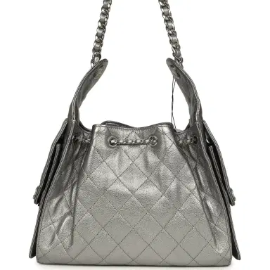 Chanel Chanel Small 25 Hobo Bag Metallic Anthracite Caviar Silver Hardware | Thumbnail 5 Chanel Chanel Small 25 Hobo Bag Metallic Anthracite Caviar Silver Hardware | Thumbnail 5