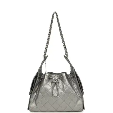Chanel Chanel Small 25 Hobo Bag Metallic Anthracite Caviar Silver Hardware | Thumbnail 6 Chanel Chanel Small 25 Hobo Bag Metallic Anthracite Caviar Silver Hardware | Thumbnail 6