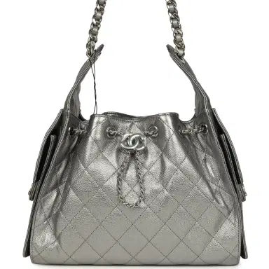 Chanel Chanel Small 25 Hobo Bag Metallic Anthracite Caviar Silver Hardware | Thumbnail 1 Chanel Chanel Small 25 Hobo Bag Metallic Anthracite Caviar Silver Hardware | Thumbnail 1