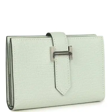 HERMÈS Hermes Bearn Mini Wallet Vert Peppermint Chevre Mysore Palladium Hardware | Thumbnail 2 HERMÈS Hermes Bearn Mini Wallet Vert Peppermint Chevre Mysore Palladium Hardware | Thumbnail 2