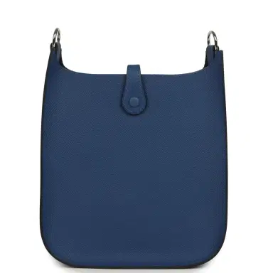 HERMÈS Hermes Evelyne Sellier TPM Bleu Tie Epsom Palladium Hardware | Thumbnail 4 HERMÈS Hermes Evelyne Sellier TPM Bleu Tie Epsom Palladium Hardware | Thumbnail 4