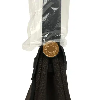 HERMÈS Hermes Herbag Zip 20 Mini Dark Bronze Toile Militaire Canvas and Black Vache Hunter Gold Hardware | Thumbnail 5 HERMÈS Hermes Herbag Zip 20 Mini Dark Bronze Toile Militaire Canvas and Black Vache Hunter Gold Hardware | Thumbnail 5