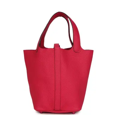 HERMÈS Hermes Picotin 18 Monochrome Rose Mexico Clemence Pink Palladium Hardware | Thumbnail 4 HERMÈS Hermes Picotin 18 Monochrome Rose Mexico Clemence Pink Palladium Hardware | Thumbnail 4