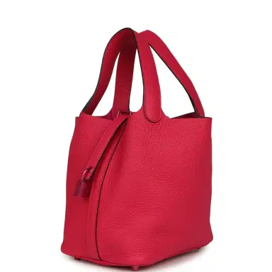 HERMÈS Hermes Picotin 18 Monochrome Rose Mexico Clemence Pink Palladium Hardware | Thumbnail 5 HERMÈS Hermes Picotin 18 Monochrome Rose Mexico Clemence Pink Palladium Hardware | Thumbnail 5