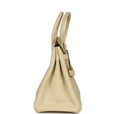 HERMÈS Pre-owned Hermes Birkin 30 Parchemin Clemence Gold Hardware | Thumbnail 3 HERMÈS Pre-owned Hermes Birkin 30 Parchemin Clemence Gold Hardware | Thumbnail 3