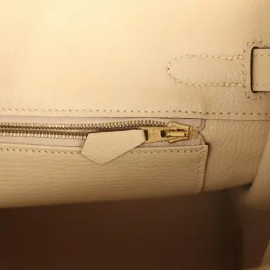 HERMÈS Pre-owned Hermes Birkin 30 Parchemin Clemence Gold Hardware | Thumbnail 9 HERMÈS Pre-owned Hermes Birkin 30 Parchemin Clemence Gold Hardware | Thumbnail 9