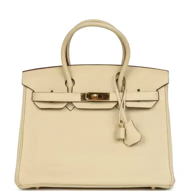 HERMÈS Pre-owned Hermes Birkin 30 Parchemin Clemence Gold Hardware | Thumbnail 1 HERMÈS Pre-owned Hermes Birkin 30 Parchemin Clemence Gold Hardware | Thumbnail 1