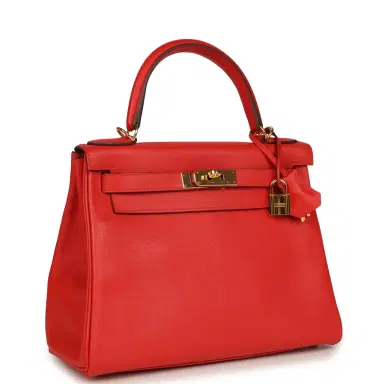 HERMÈS Pre-owned Hermes Kelly Retourne 28 Rouge Tomate Evercolor Gold Hardware | Thumbnail 2 HERMÈS Pre-owned Hermes Kelly Retourne 28 Rouge Tomate Evercolor Gold Hardware | Thumbnail 2