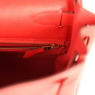HERMÈS Pre-owned Hermes Kelly Retourne 28 Rouge Tomate Evercolor Gold Hardware | Thumbnail 9 HERMÈS Pre-owned Hermes Kelly Retourne 28 Rouge Tomate Evercolor Gold Hardware | Thumbnail 9