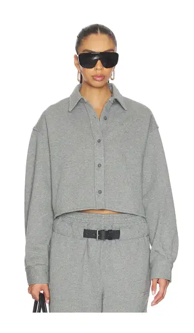 Alexander Wang Cropped Button Down Shirt | Thumbnail 2 Alexander Wang Cropped Button Down Shirt | Thumbnail 2