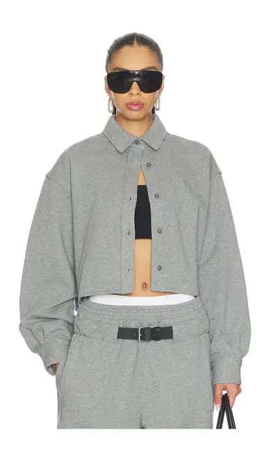 Alexander Wang Cropped Button Down Shirt | Thumbnail 1 Alexander Wang Cropped Button Down Shirt | Thumbnail 1