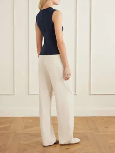 FLORE FLORE Esmé Ribbed Organic Cotton-jersey Tank | Thumbnail 4 FLORE FLORE Esmé Ribbed Organic Cotton-jersey Tank | Thumbnail 4