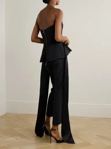 Maticevski Frame Strapless Crepe And Draped Satin Peplum Top | Thumbnail 3 Maticevski Frame Strapless Crepe And Draped Satin Peplum Top | Thumbnail 3