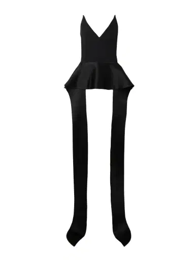 Maticevski Frame Strapless Crepe And Draped Satin Peplum Top | Thumbnail 1 Maticevski Frame Strapless Crepe And Draped Satin Peplum Top | Thumbnail 1
