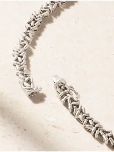 Suzanne Kalan 18-karat White Gold Diamond Necklace | Thumbnail 4 Suzanne Kalan 18-karat White Gold Diamond Necklace | Thumbnail 4